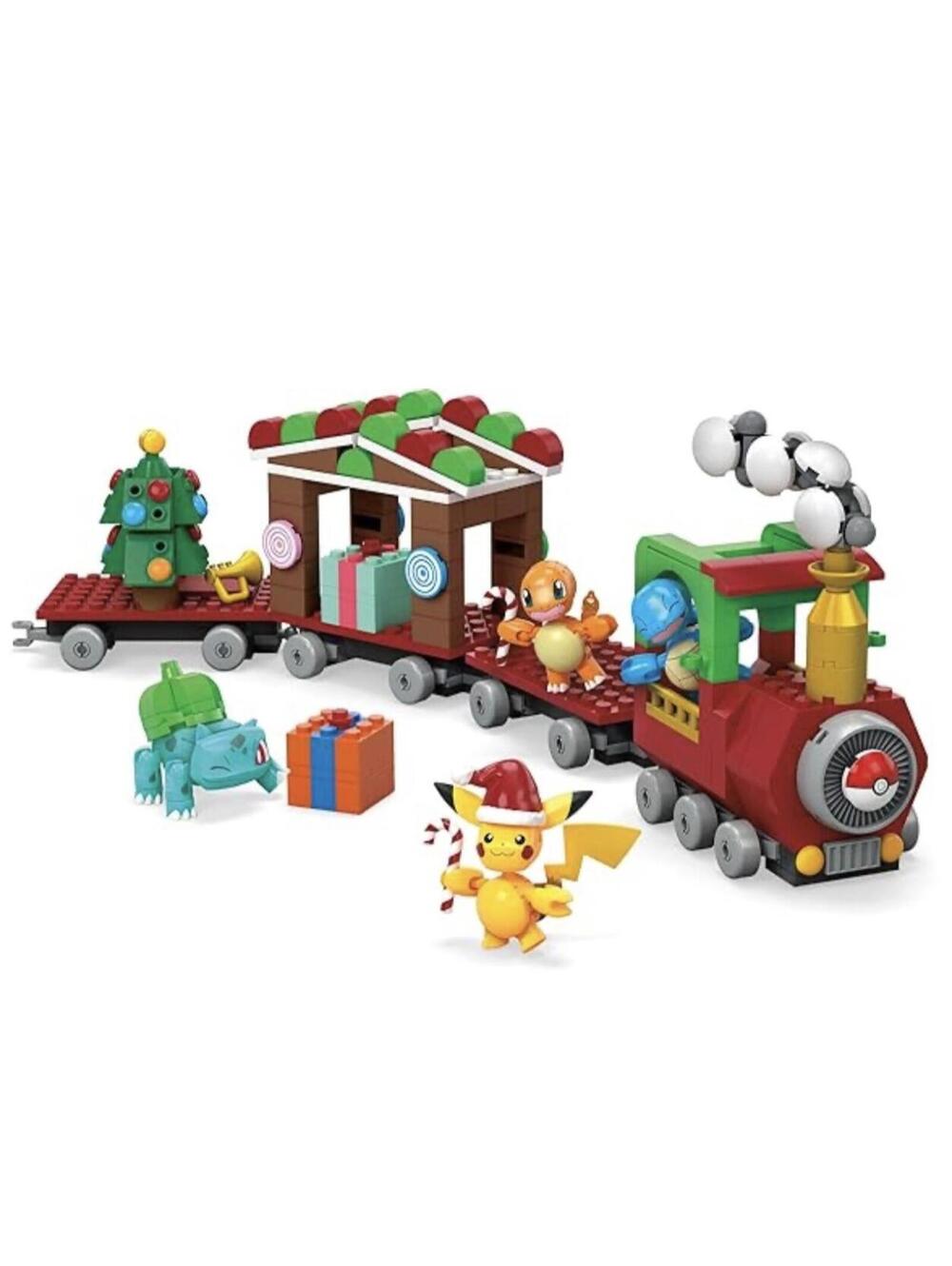 Pokemon MEGA Holiday Train Building Set Pikachu Charmander Bulbasaur Squirtle